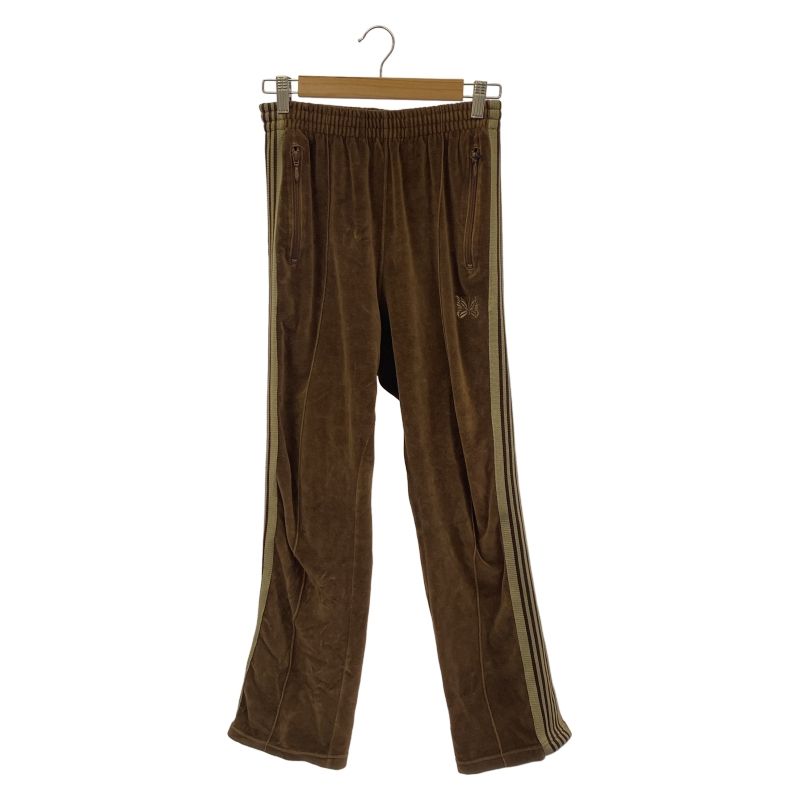 中古】NEEDLES ベロアトラックパンツ XS ブラウン ニードルズ[92