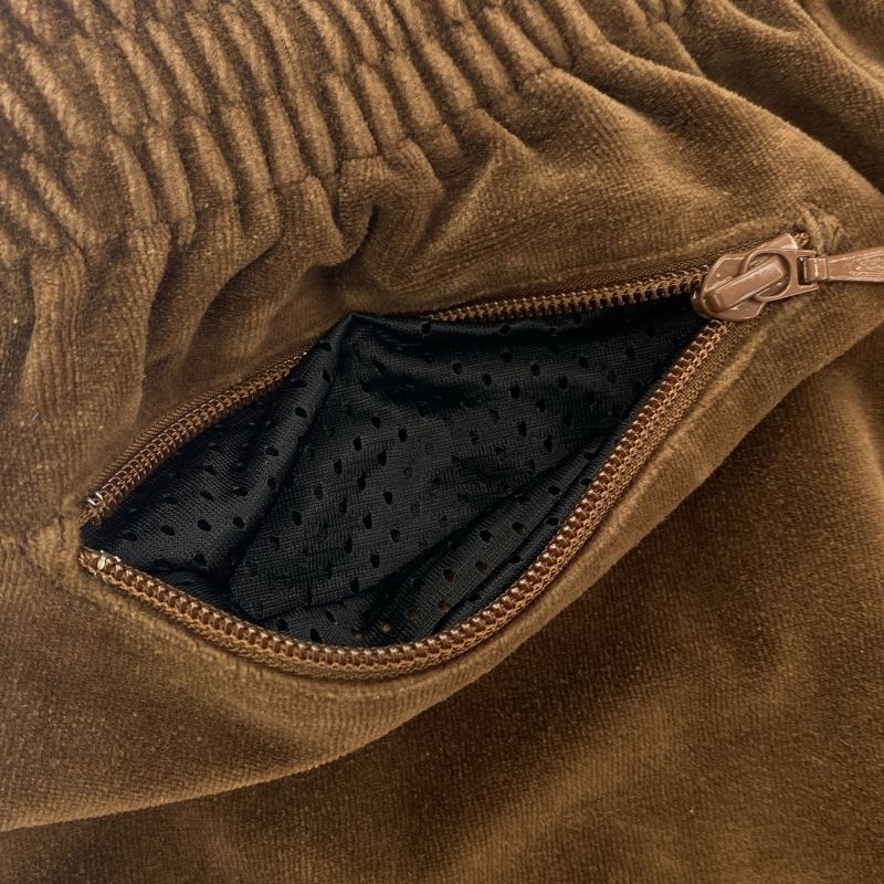 中古】NEEDLES ベロアトラックパンツ XS ブラウン ニードルズ[92