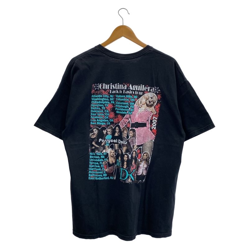 00 s ALSTYLE Tシャツ Christina Aguilera Back to Basics Tour 2007 XL 黒 アルスタイル 92