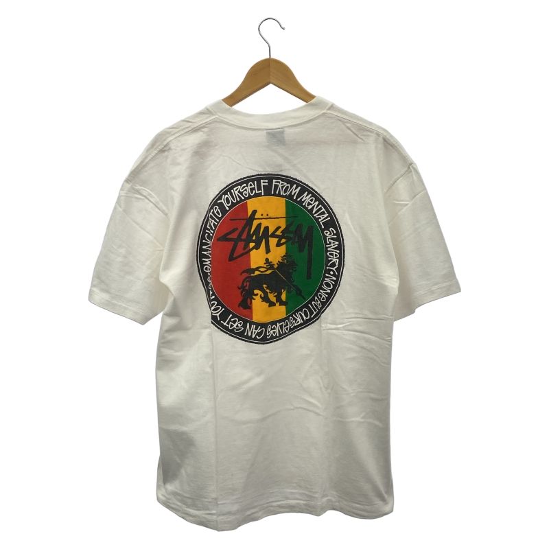 中古】80-90s STUSSY ラスタライオン Tシャツ XL 白 ステューシー[92
