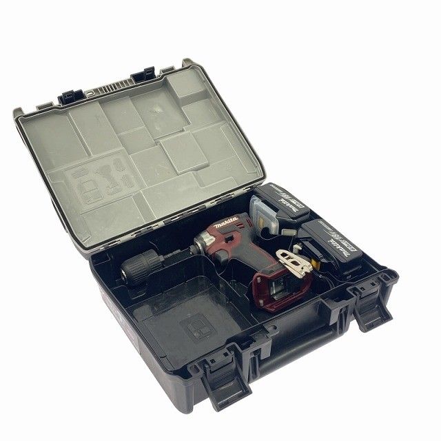 比較的 色 makita マキタ 18 V 充電式インパクトドライバー TD 173 D 赤 レッド バッテリ 6.0 Ah ケース付119035