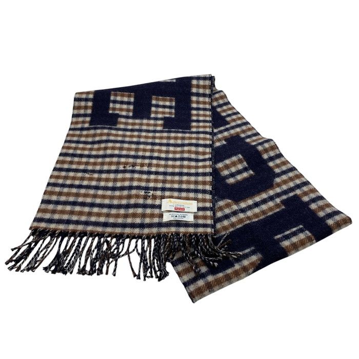 中古品】Supreme シュプリーム AQUASCUTUM 16AW CLUB CHECK SCARF