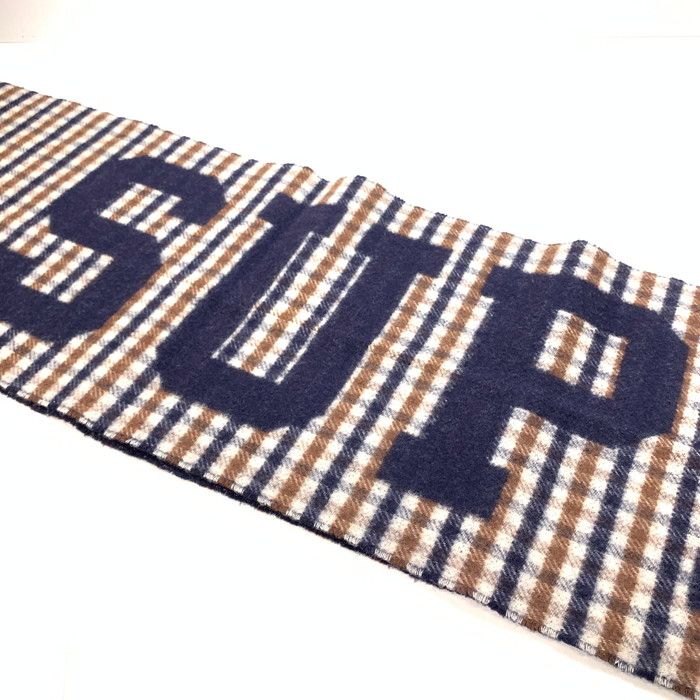 中古品】Supreme シュプリーム AQUASCUTUM 16AW CLUB CHECK SCARF