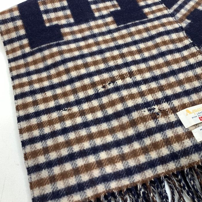 中古品】Supreme シュプリーム AQUASCUTUM 16AW CLUB CHECK SCARF