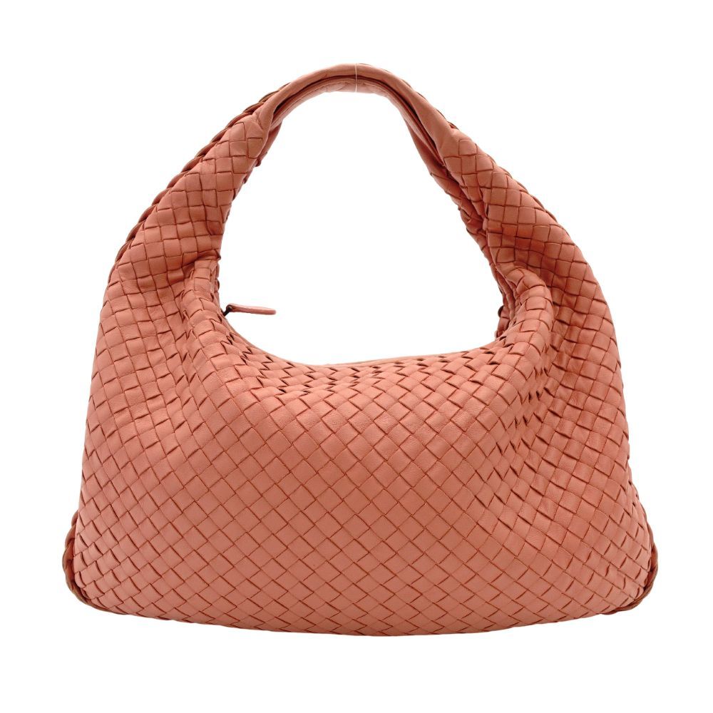 ボッテガヴェネタ Bottega Veneta イントレチャート ワン ショルダーバッグ オレンジ レザー ホーボー 7-10-596