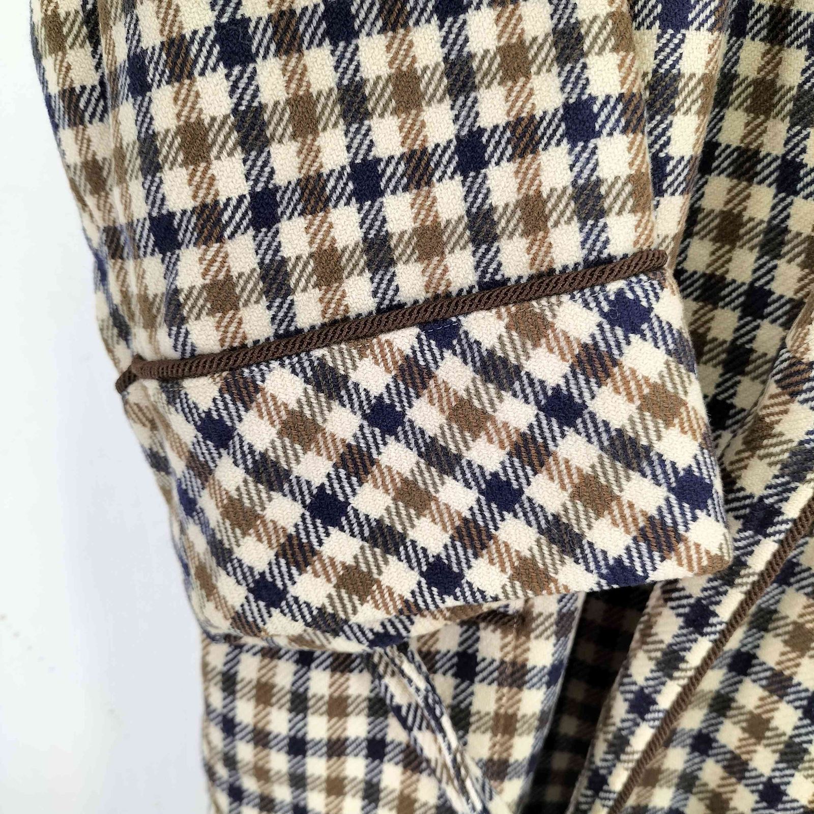 アクアスキュータム AQUASCUTUM チェック ガウンコート レディース M