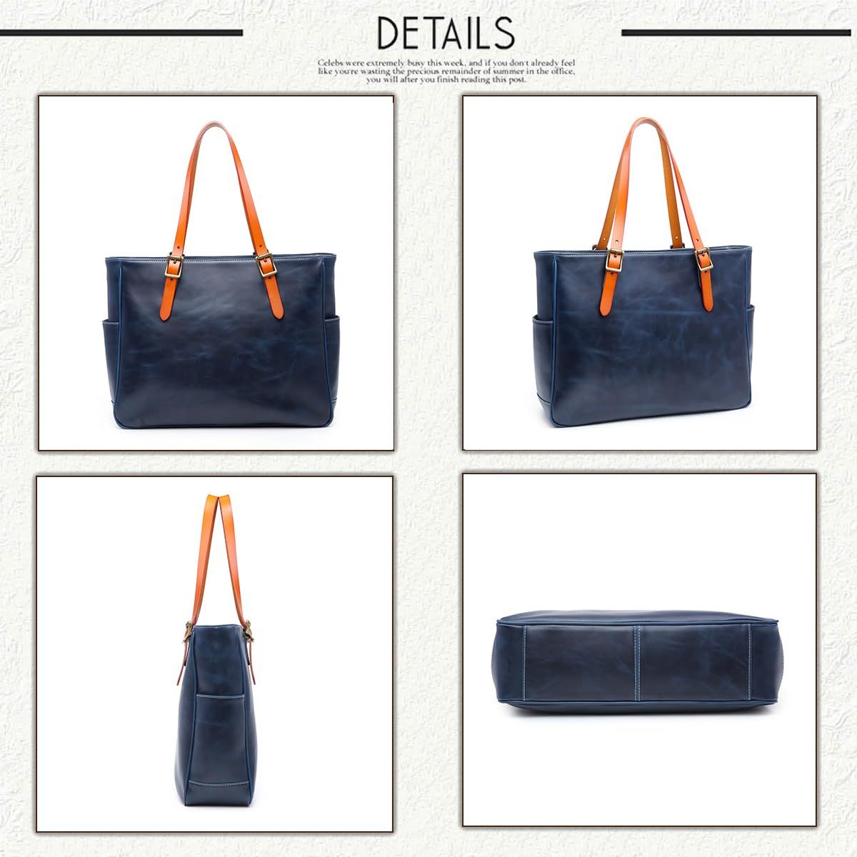  調節可 a 4 ファスナー ネイビーブルー色 栃木レザーハンドメイド ヌメ革 革 本革 ビジネス メンズ 2 way バッグ ショルダーバッグ トートバック ショルダーバッグ バッグ