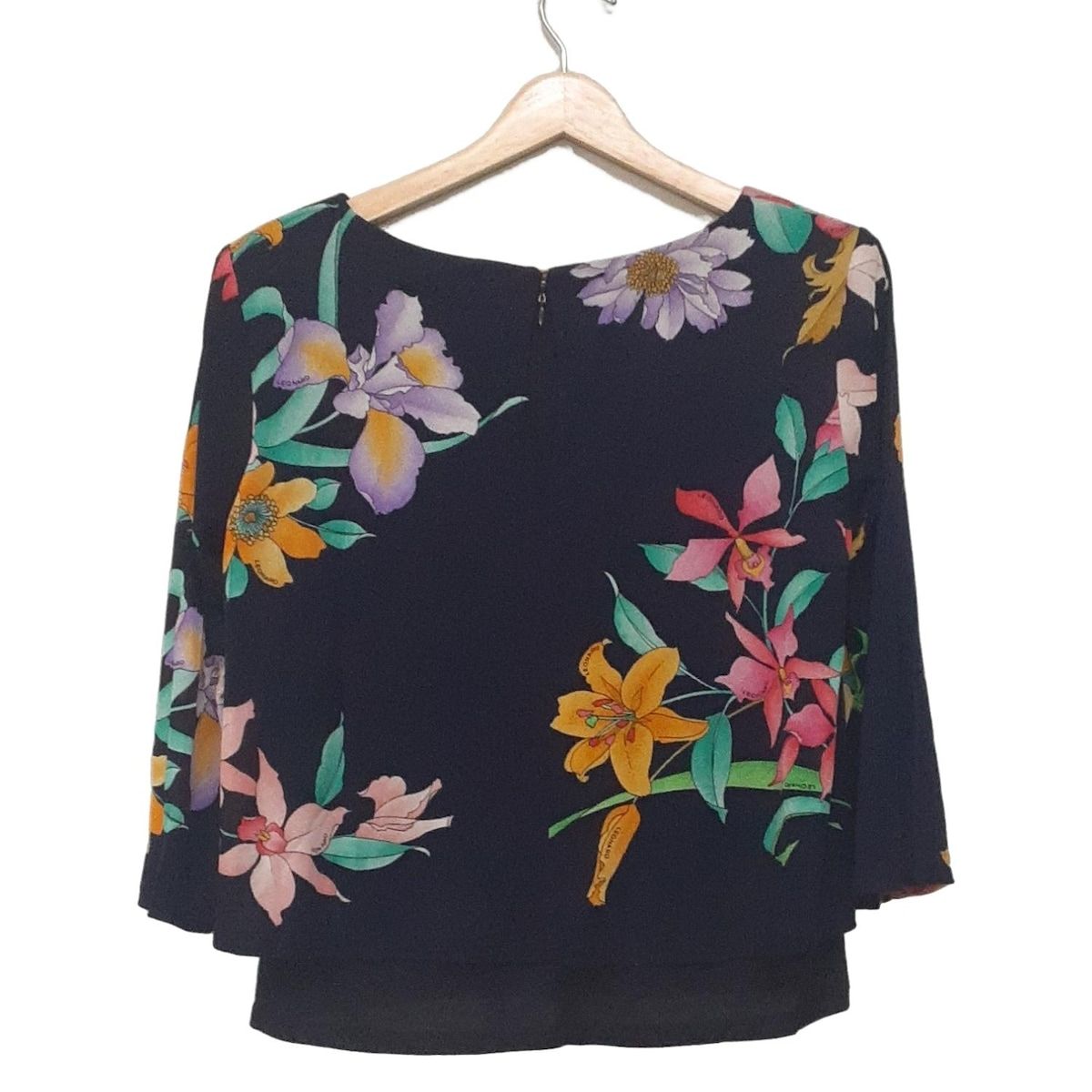 LEONARD(レオナール) 七分袖カットソー サイズM レディース - ネイビー