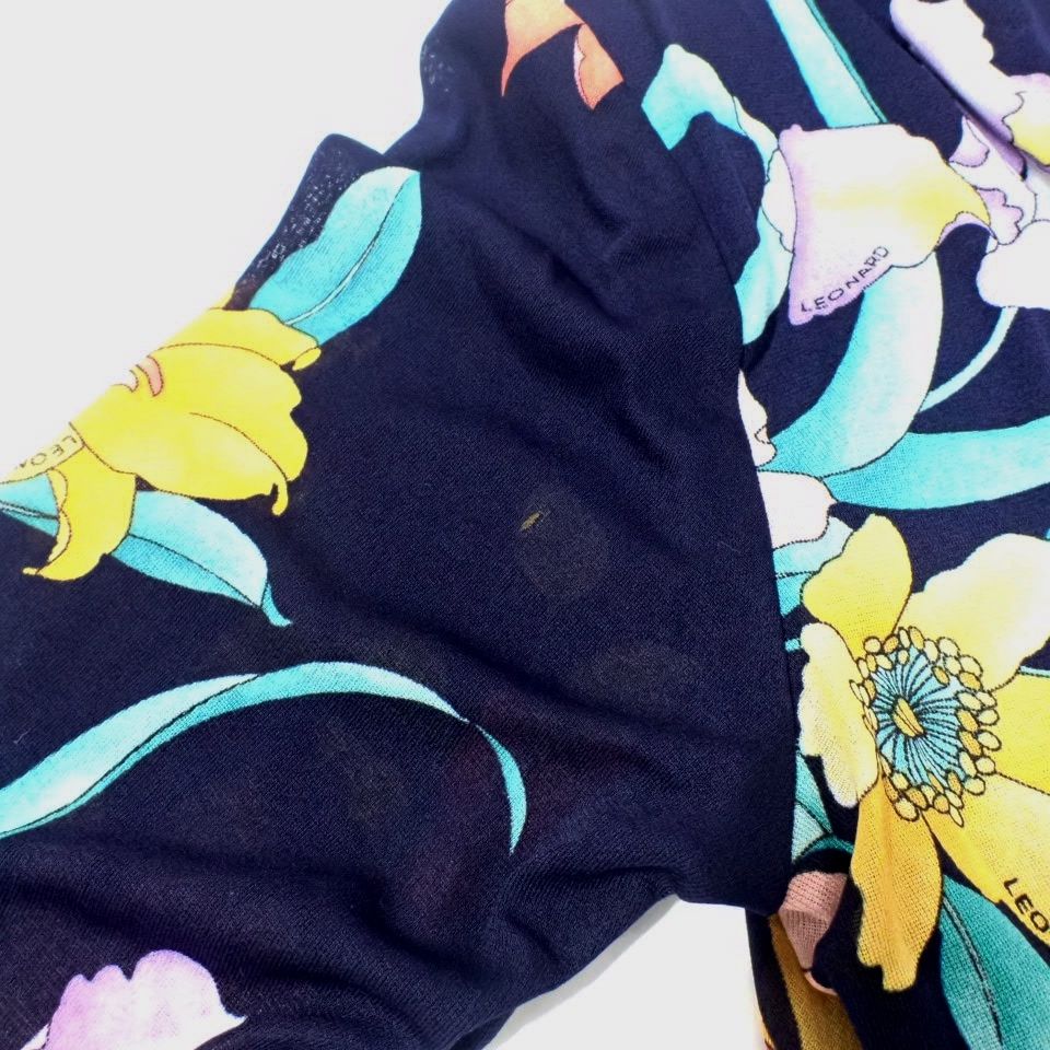 LEONARD(レオナール) 七分袖カットソー サイズM レディース - ネイビー