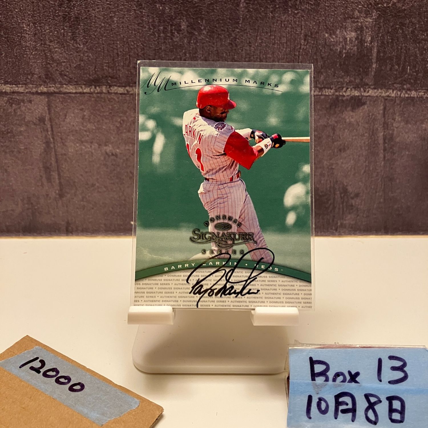 1997 Donruss Barry Larkin 直筆サインカード Cincinnati Reds Millennium Marks カード
