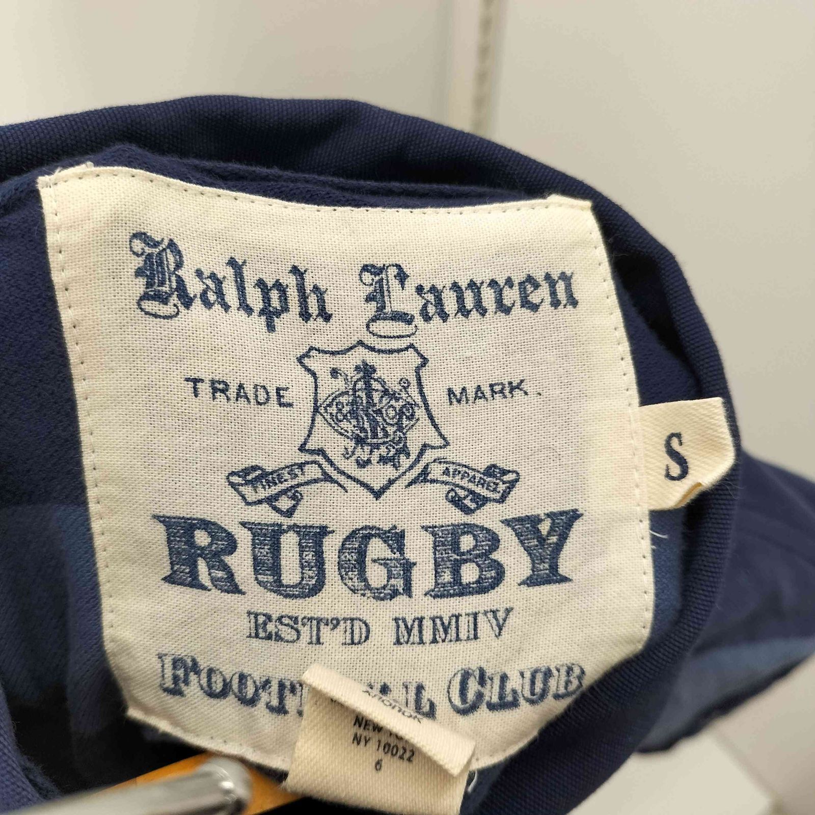 Polo Ralph Laurenラガーシャツエンブレム刺繍ナンバリング長袖　L ラグビーラルフローレン Rugby Ralph Lauren エンブレム刺繍