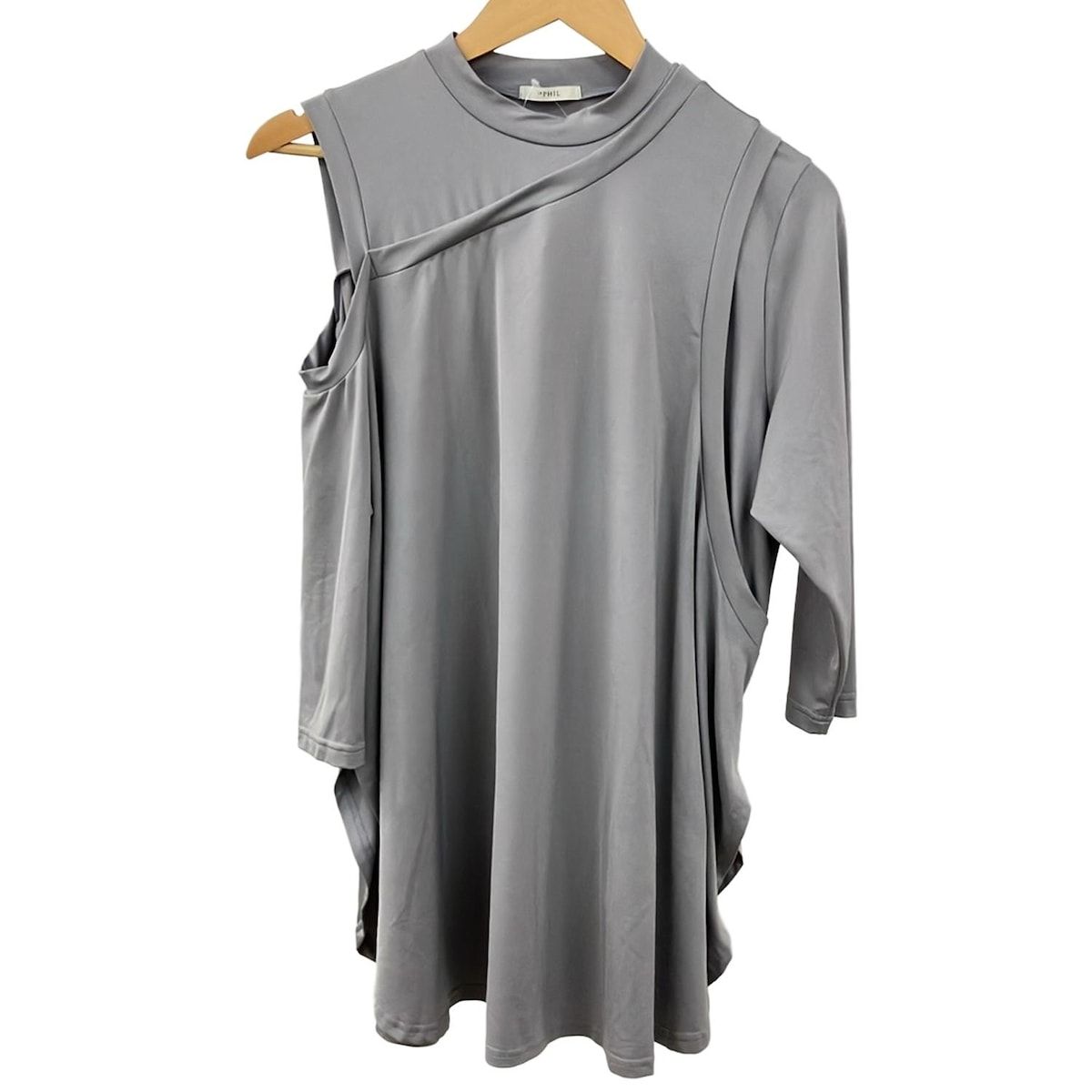 LE PHIL ルフィル 長袖カットソー サイズF レディース コンフォートジャージートップ 534-4160518 グレー