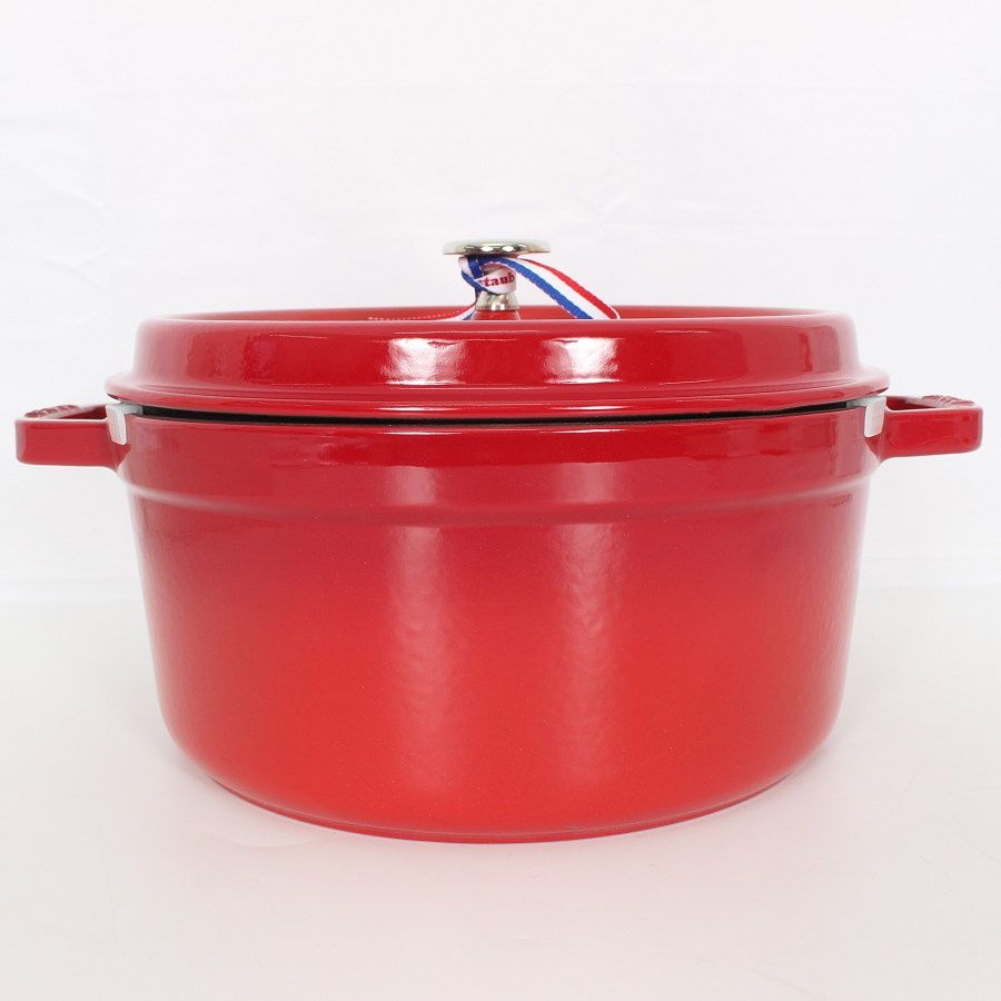  ストウブ ピコ ココット ラウンド クックアートセット 26 cm チェリー 40510-613 ホーロー 両手鍋 本体 両手鍋 鍋 グリル