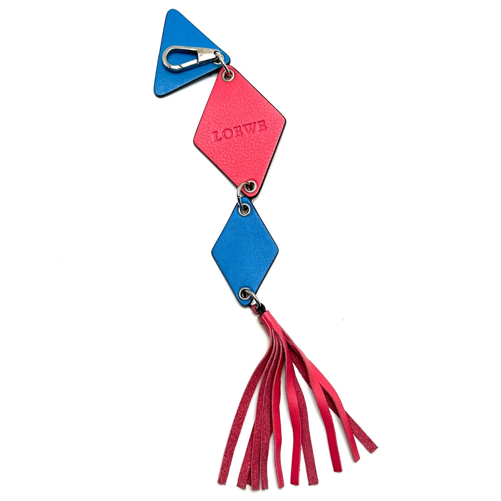 楠本質店/元住吉】ロエベ LOEWE バッグ チャーム ブルー ピンク レザー