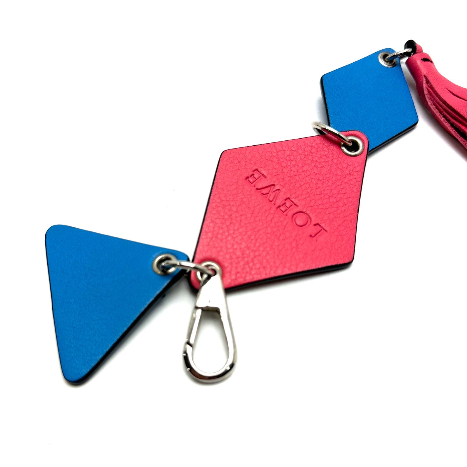 楠本質店/元住吉】ロエベ LOEWE バッグ チャーム ブルー ピンク レザー