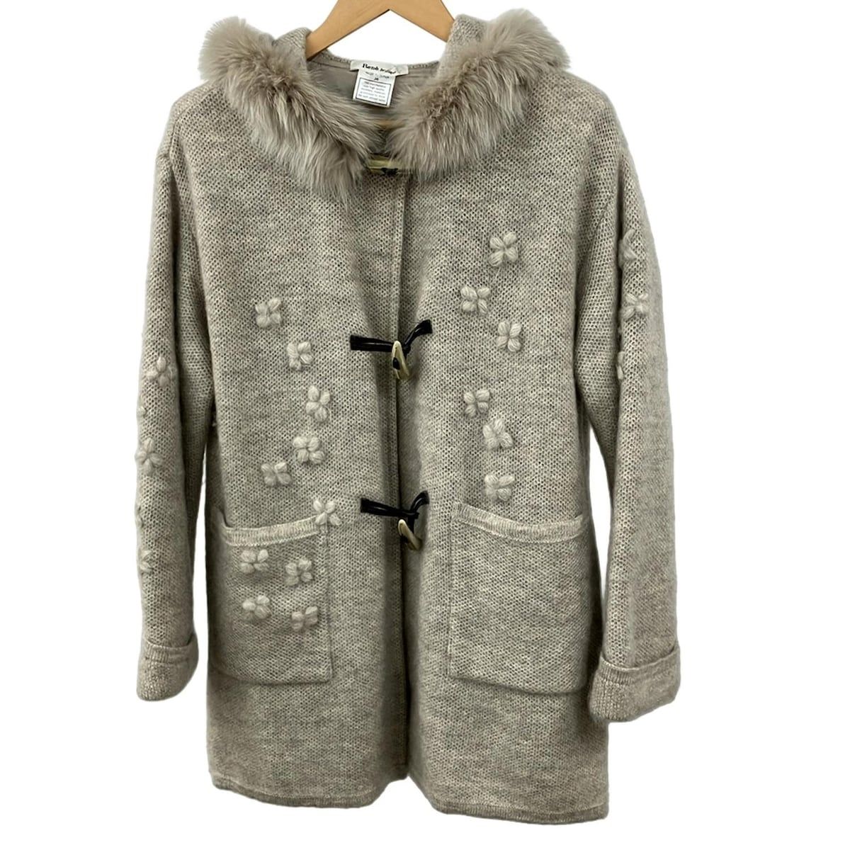 Rene ルネ ダッフルコート サイズ36 S レディース ベージュ 長袖 ツイード 秋 冬