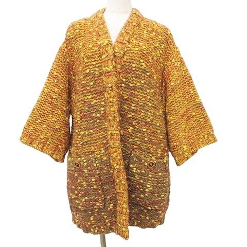 シャネル CHANEL 美品 カーディガン アルパカ モヘヤ ミックスツイード