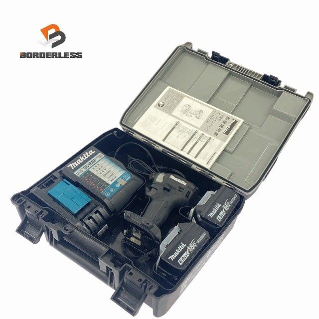 makita マキタ 18 V 充電式インパクトドライバ 黒 ブラック バッテリー 6 0 Ah 充電器 ケース付119073