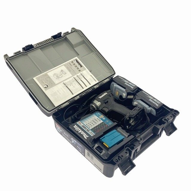 makita マキタ 18 V 充電式インパクトドライバ 黒 ブラック バッテリー 6.0 Ah 充電器 ケース付119073