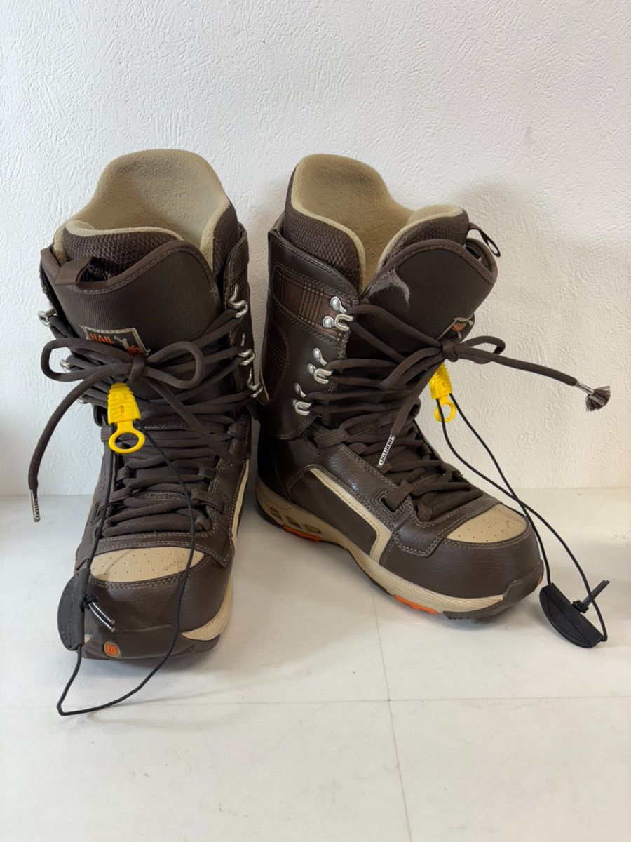 12118 064 BURTON バードン MEN S HAIL スノーボード ブーツ 26 5㎝ ブラウン チェック