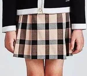 DAKS Little ダックスキッズ 130 9 Y バーバリートCHECK フリル 秋冬スカート ポール1235