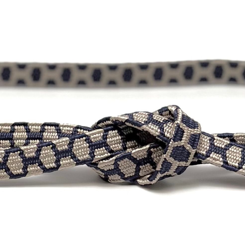 帯締め 渡敬 貝の口 亀甲 両面 手組み 0198