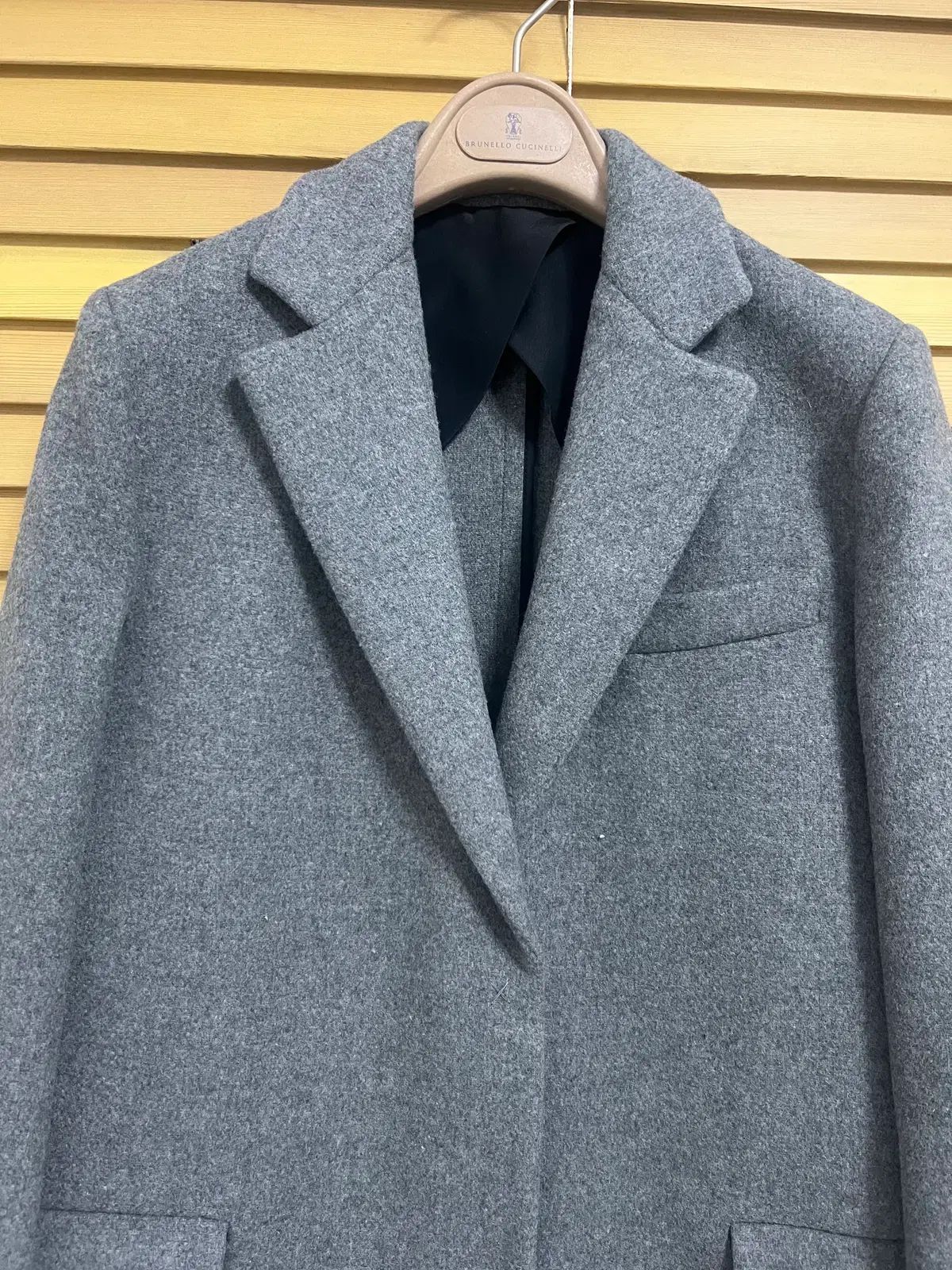 MSGM レディース グレー ウールコート シングルロングコート 42