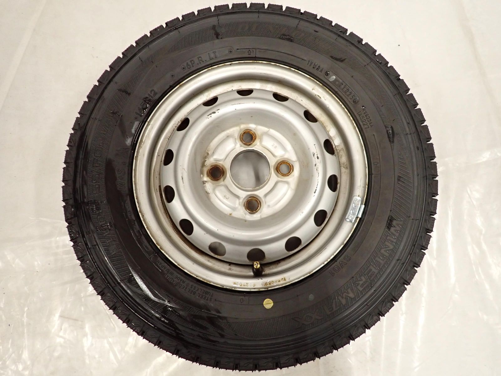  冬 製 4本SET 会社宛 145 R 12 4 J 6 PR LT ダンロップ WINTER MAXX SV 01 スチール 鉄 軽トラック 貨物車 NO D 7006 12インチ以下 タイヤ ホイールセット