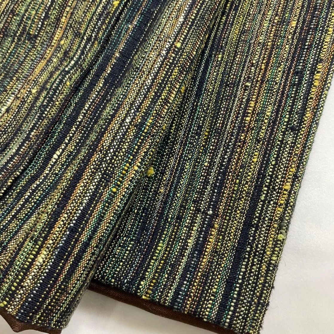 kimono one kimonoarisa 同然 風合いのある手紡ぎ 手紬 広衿 仕付け糸付き 裄62.5肩丈155.5