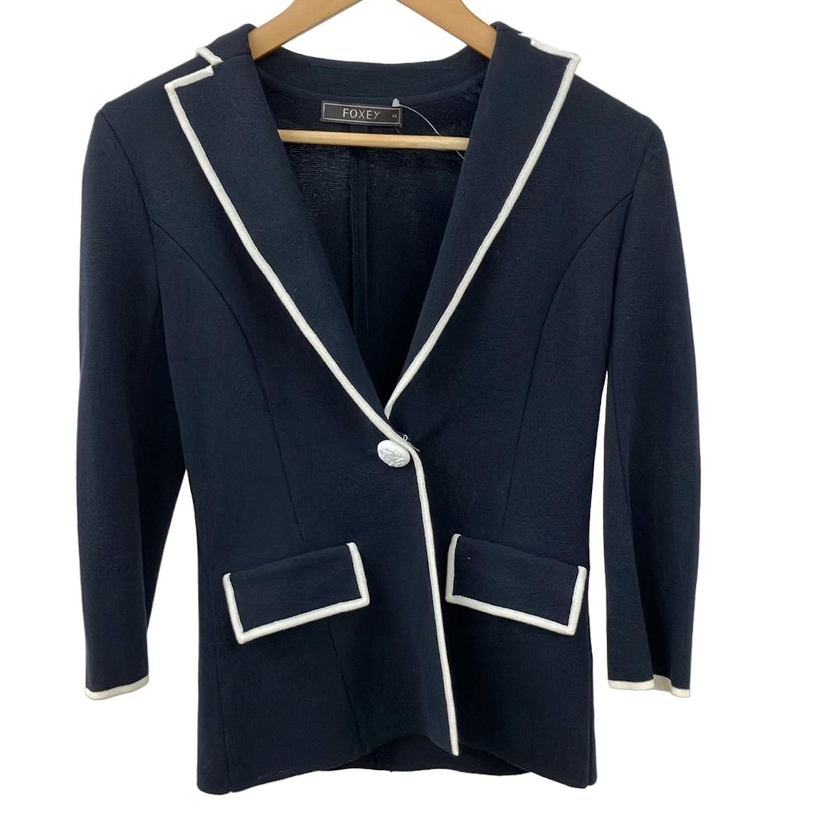 極美品　フォクシー デイジーリン セレモニー ジャケット ネイビー 極美品 フォクシー デイジーリン セレモニー ジャケット ネイビー