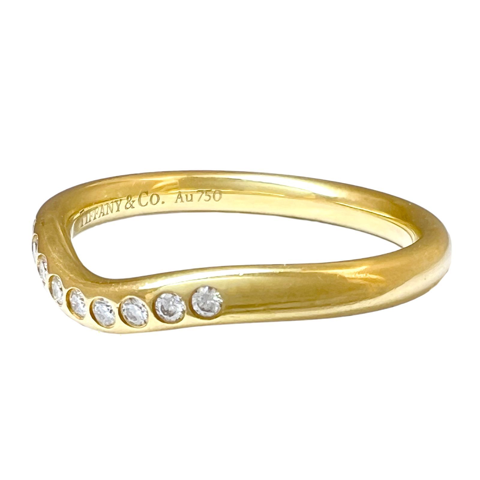 TIFFANY＆Co. ティファニー リング カーブドバンド 750 K18 YG ダイヤ