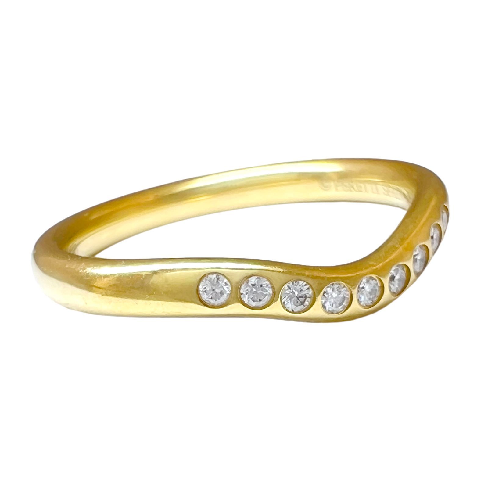 TIFFANY＆Co. ティファニー リング カーブドバンド 750 K18 YG ダイヤ