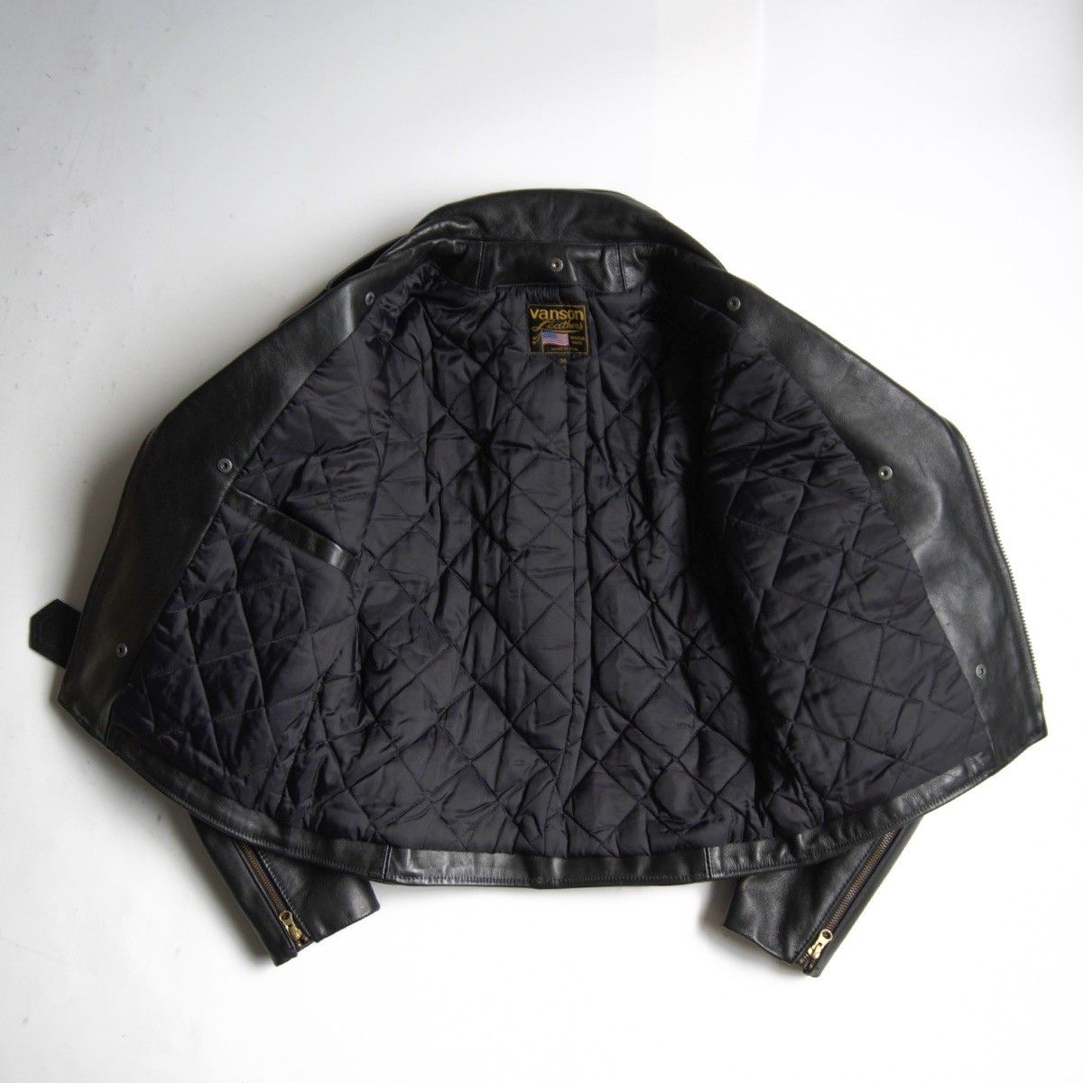 美品】 VANSON 【C2 ダブルライダースジャケット】38 レザー USA製