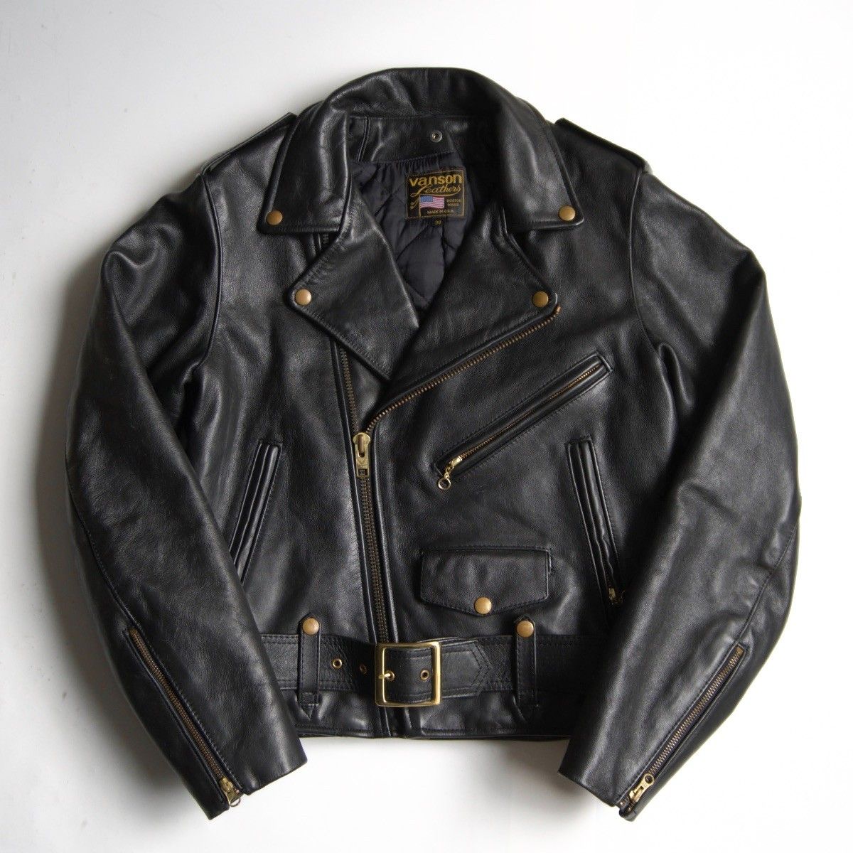 美品】 VANSON 【C2 ダブルライダースジャケット】38 レザー USA製
