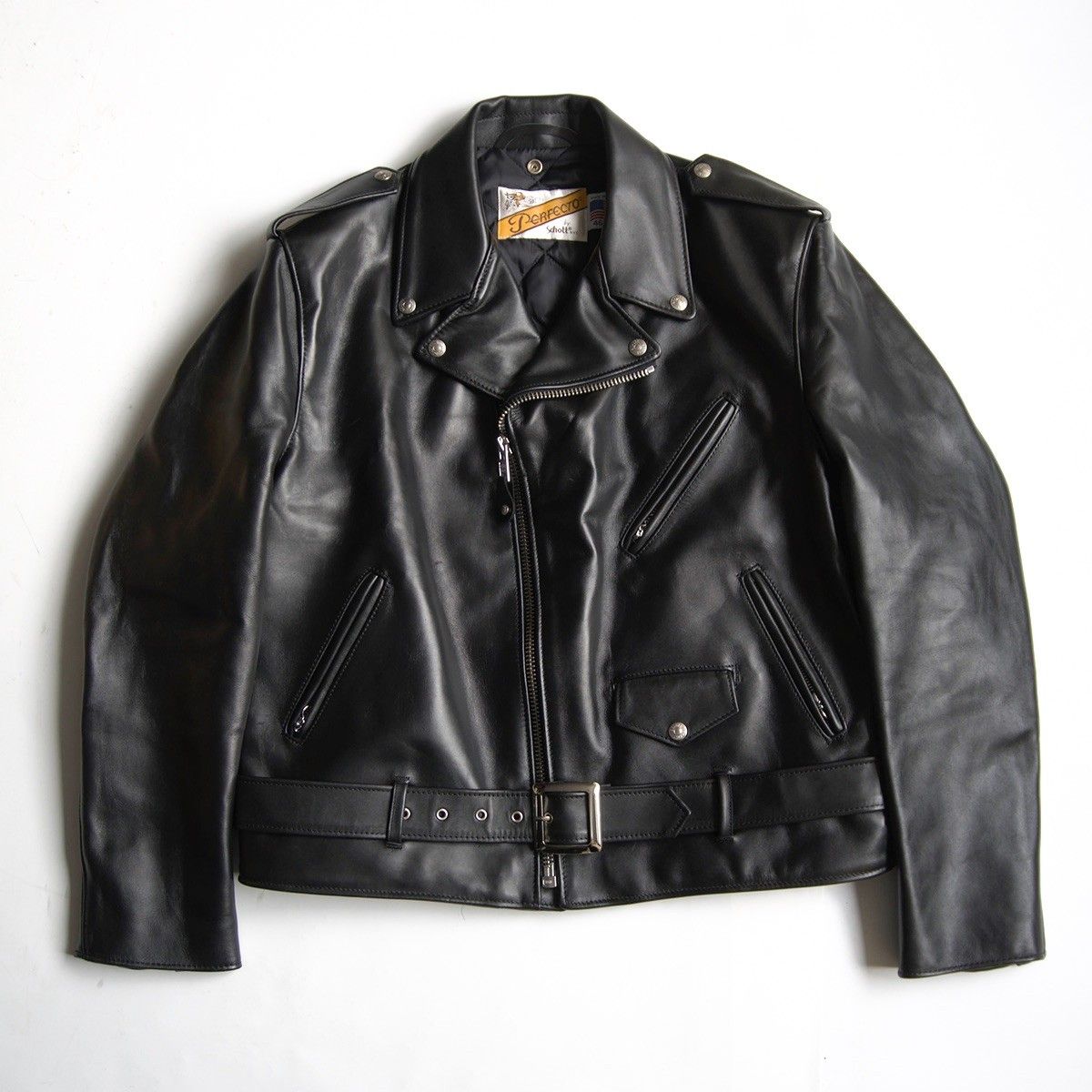 極美品/ビッグサイズ】SCHOTT【618/ダブルライダース ジャケット】46