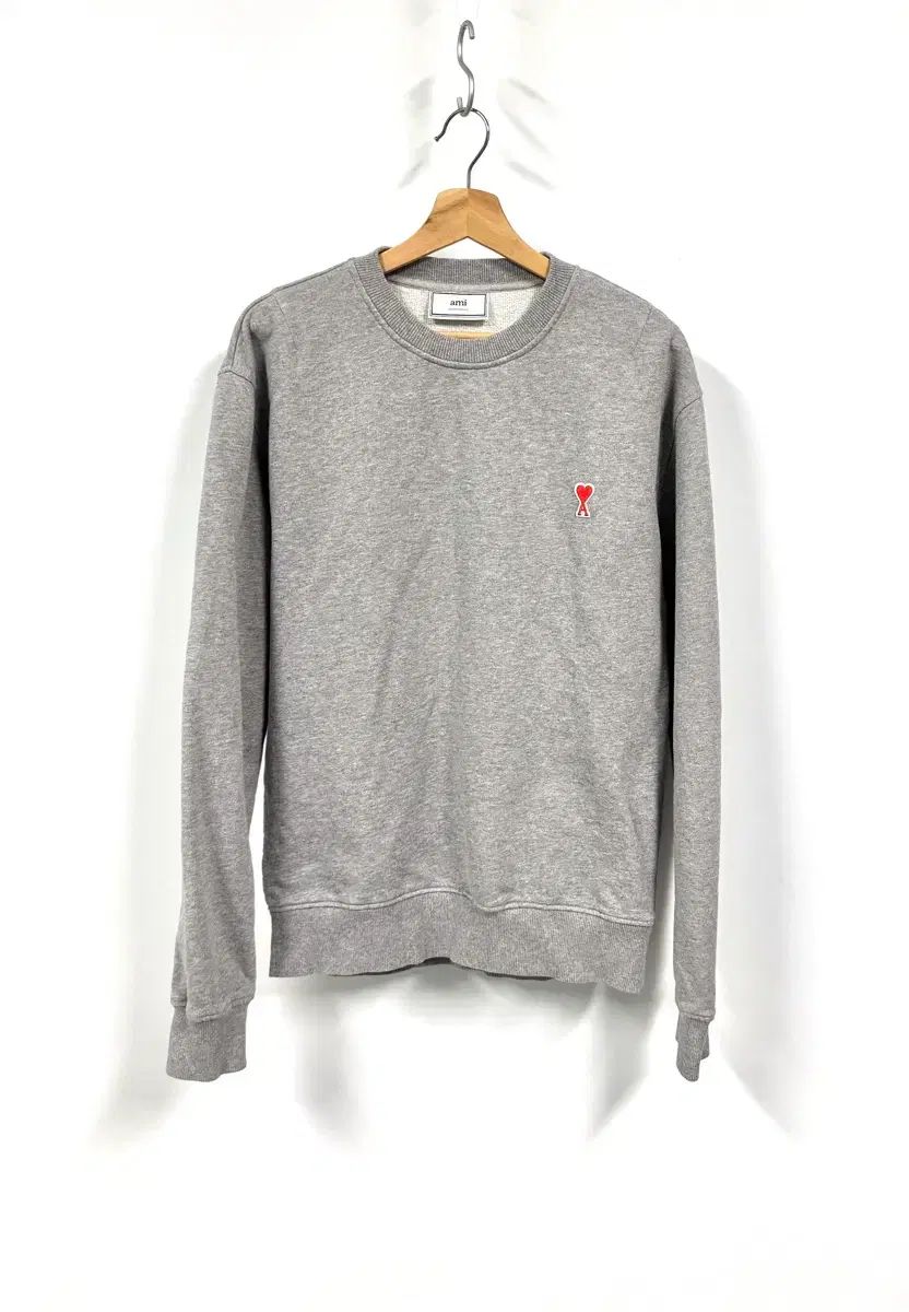 AMI PARIS アミ ショップ レッドハート ワッペン グレー スウェット