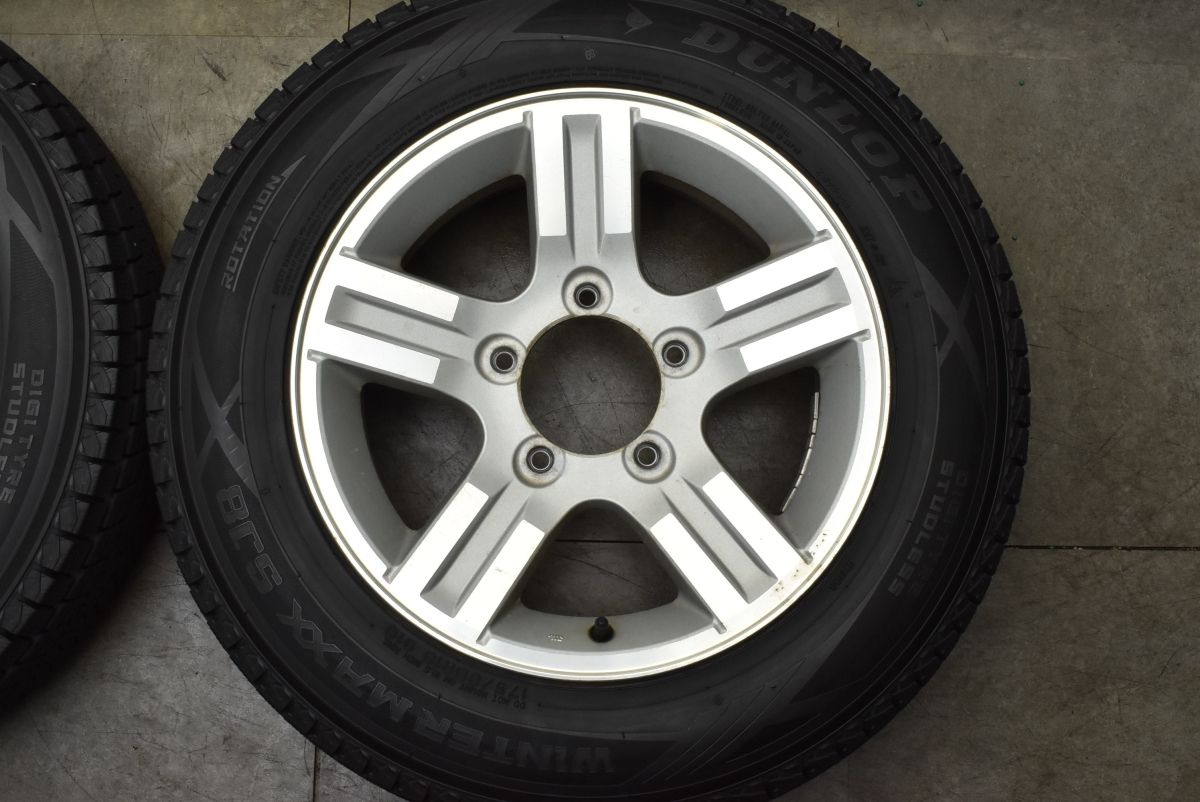  バリ溝 スズキ JB 23 ジムニー 16 in 5 J 22 PCD 139 7 ダンロップ ウィンターマックス SJ 8 175 80 R 64 JA 12 流用 アルミ 16インチ タイヤ ホイールセット