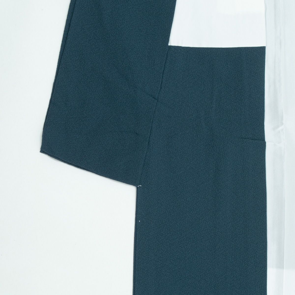 美品】色無地 本草木染 堅牢染 高麗納戸 丹後ちりめん 縫い一つ紋