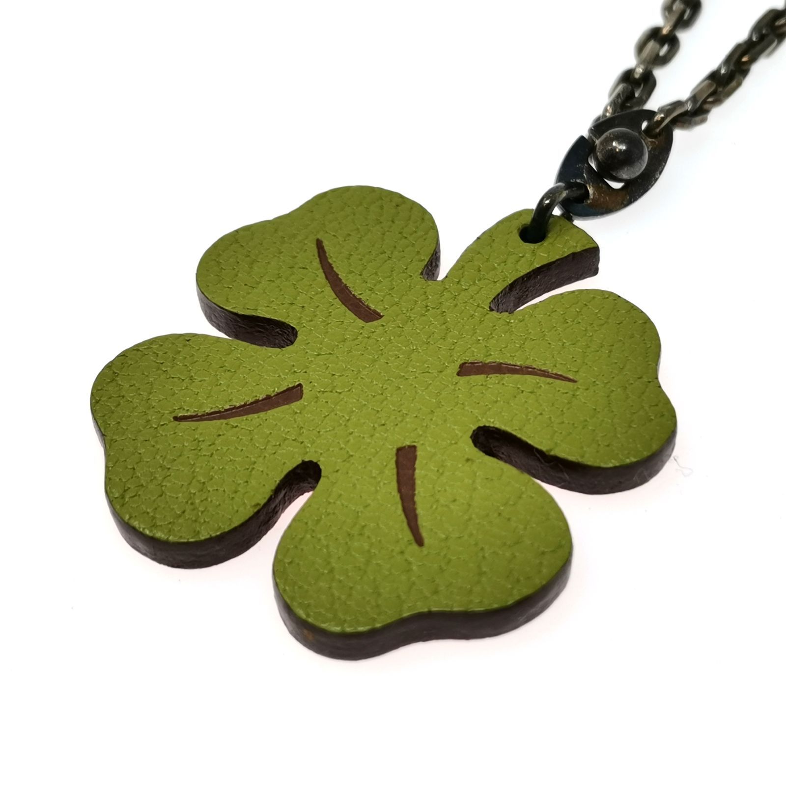 HERMES エルメス レザーチャーム チャーム ラッキー4 四葉のクローバー バッグチャーム 箱あり 品 管理番号