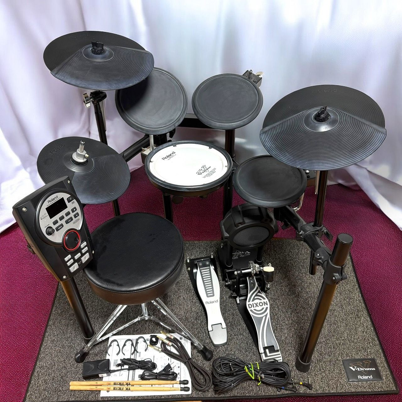 Roland ローランド TD 11 K 電子ドラム V Drums スローン スティック マット付き メッシュパッド