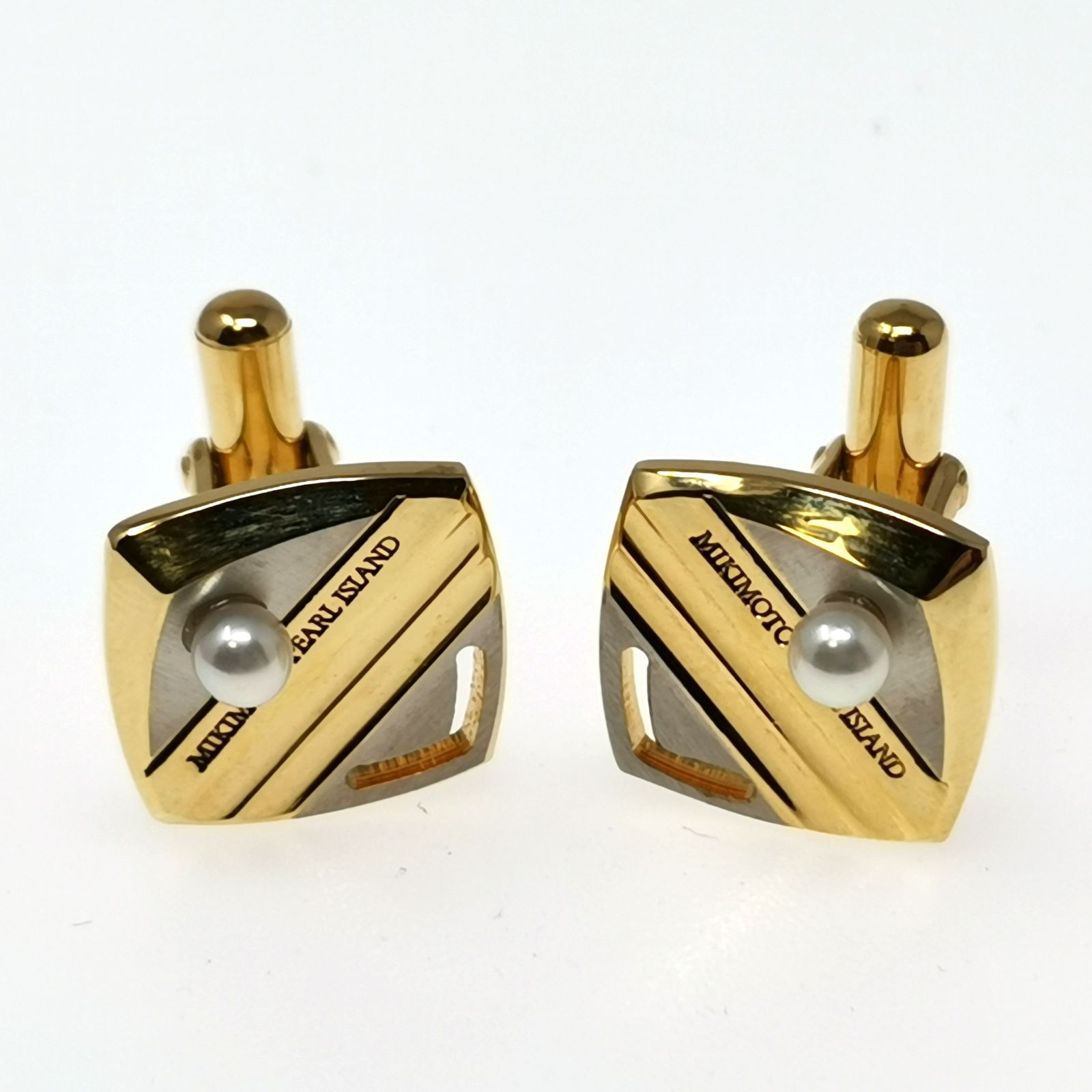 ミキモト ミキモト真珠島 カフス ネクタイピン セット ケース付 中古美 ミキモト ミキモト真珠島 カフス ネクタイピン セット ケース付 中古美