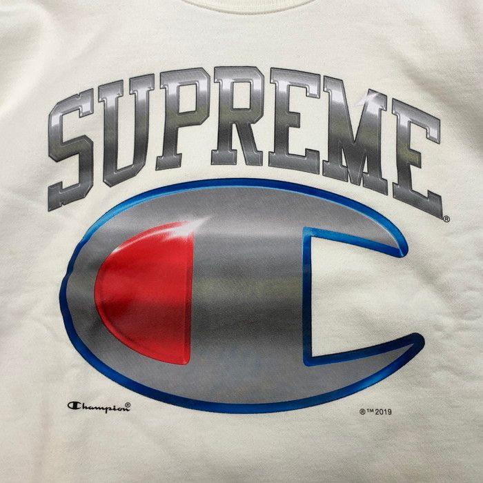 中古品】Champion チャンピオン SUPREME 19SS CHROME CREWNECK