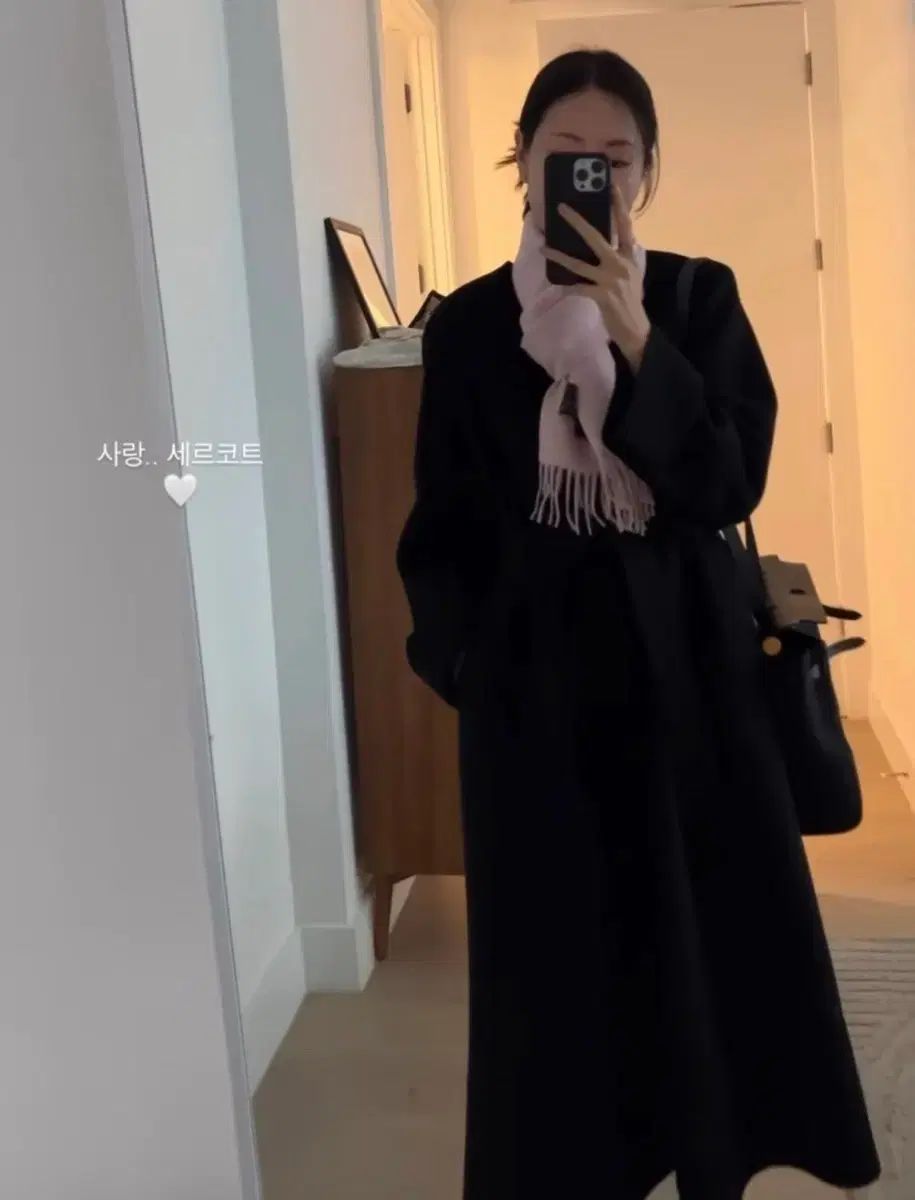 シエ sie セル リース ハンドメイド コート ブラック