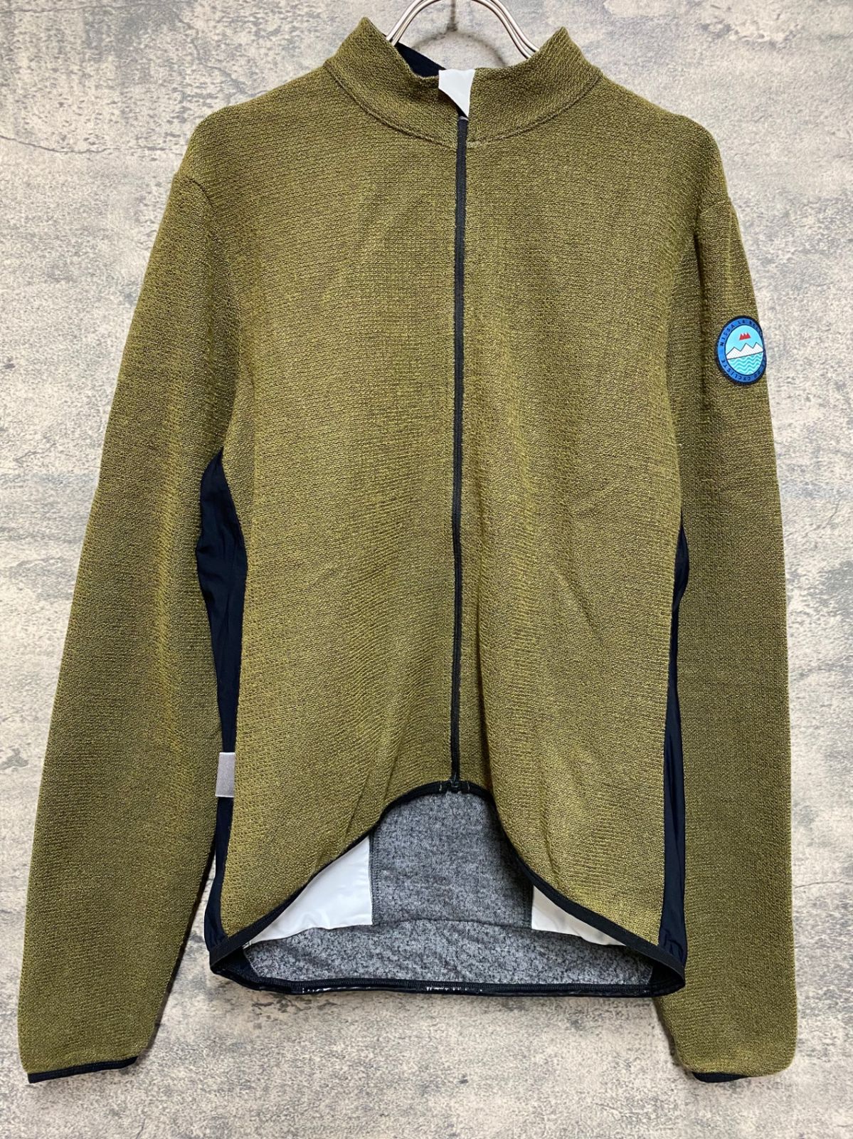 JP 997 カフェドシクリステ Cafe du Cycliste MARGUERITE MAN 長袖 サイクルジャージ オリーブ XL 裏起毛