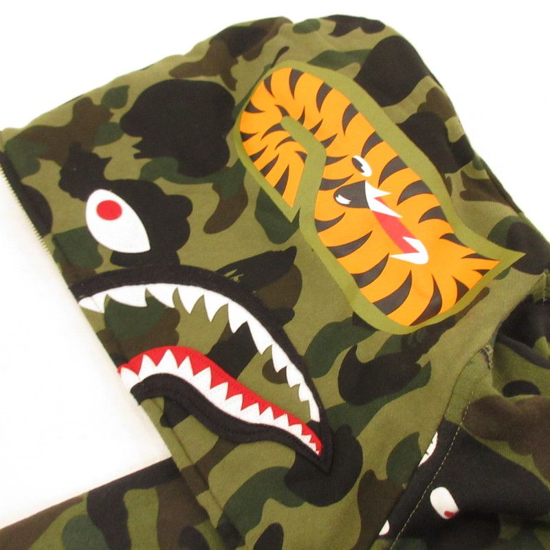A BATHING APE アベイシングエイプ パーカー Camo Shark Full Zip Hoodie カモ サイズ L 103 チェック柄 その他 