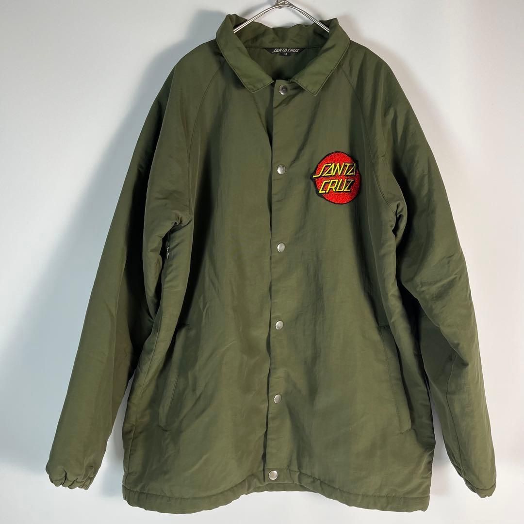サンタクルーズ スクリーミングハンド 裏ボア コーチジャケット SANTA CRUZ 裏ボア コーチジャケット スクリーミングハンド カーキ