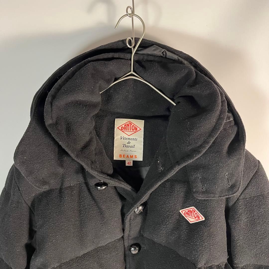 DANTON BEAMS ウールモッサダウンジャケット 42 ブラック - メルカリ