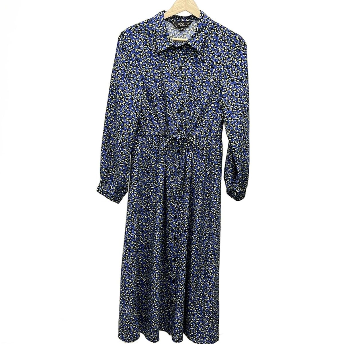 agnes b(アニエスベー) ワンピース サイズ38 M レディース - ブルー×黒