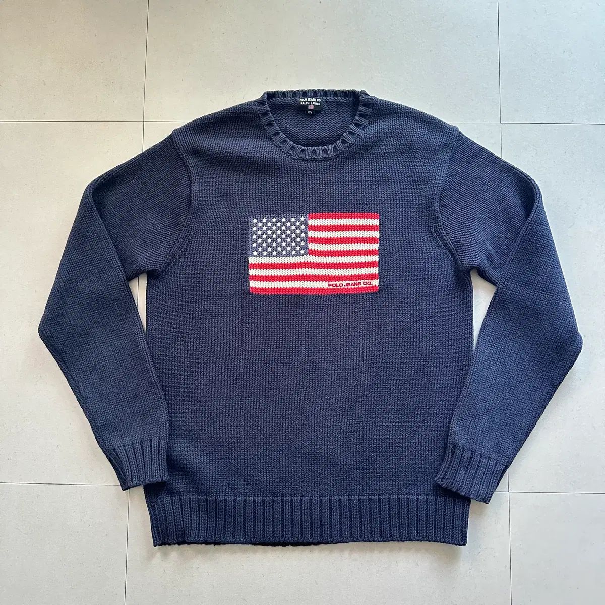 90s ポロ ジーンズ アメリカ 星条旗 ニット - メルカリ