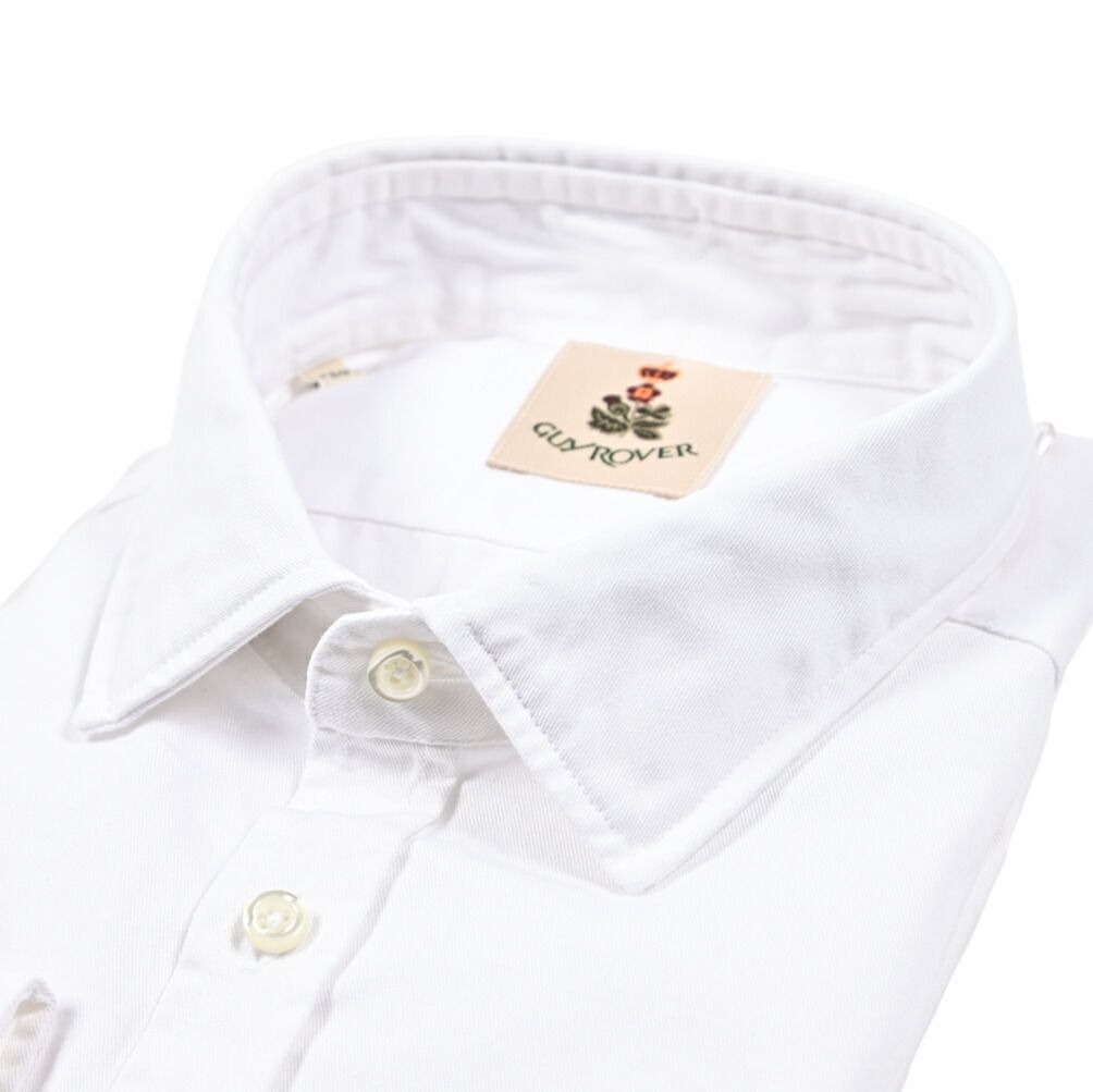 GUY ROVER ギローバー ドレスシャツ ワイシャツ レギュラー 長袖 メンズ コットン ホワイト 25 26 AW 427843